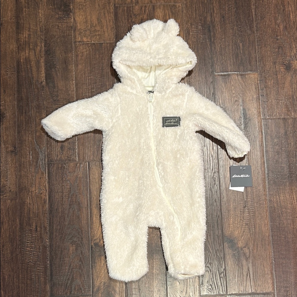 Eddie Bauer Cream Fleece Baby Footie